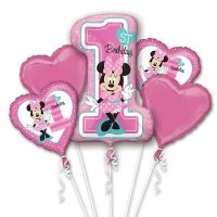 Minnie Mouse 1st Birthday Balloons Bouquet