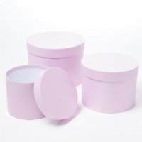 Set of 3 Hat Boxes - Pink Lilac
