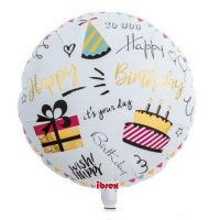 14" Happy Birthday Party Foil Balloons