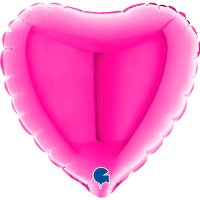 (image for) 4" Grabo Magenta Plain Heart Air Fill Balloons