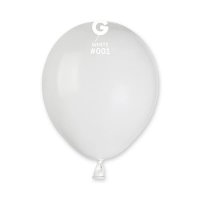 5" Classic White Latex Balloons 50pk