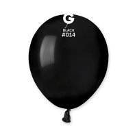 (image for) 5" Classic Black Latex Balloons 50pk