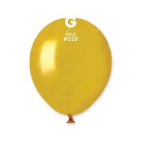 (image for) 5" Metallic Gold Latex Balloons 50pk