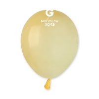 5" Pastel Baby Yellow Latex Balloons 100pk