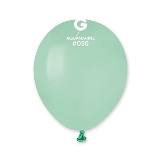 (image for) 5" Pastel Aquamarine Latex Balloons 50pk