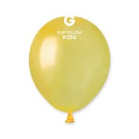 (image for) 5" Metallic Baby Yellow Latex Balloons 50pk