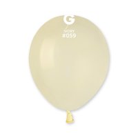 5" Classic Ivory Latex Balloons 50pk