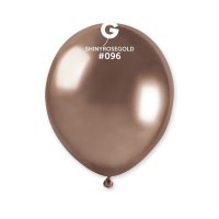 (image for) 5" Shiny Rose Gold Latex Balloons 50pk