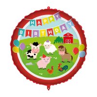 (image for) 18" Happy Birthday Farm Yard Foil Balloons