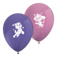 (image for) 11" Paw Patrol Skye & Everest Latex Balloons 8pk