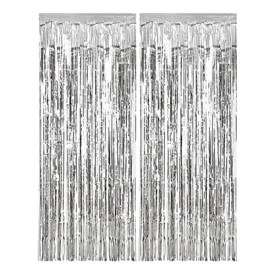 (image for) Silver Foil Door Curtain Decoration