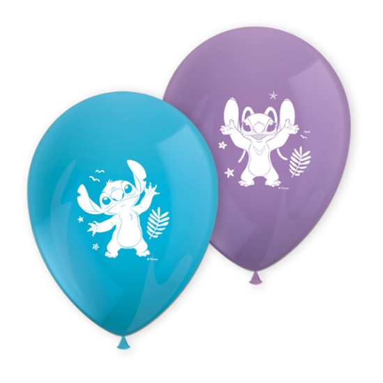 (image for) 11" Stitch & Angel Printed Latex Balloons 8pk