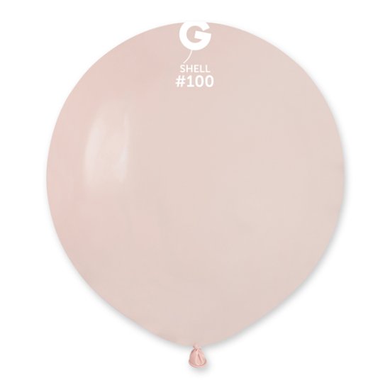 (image for) 19" Shell Pink Latex Balloons 25pk