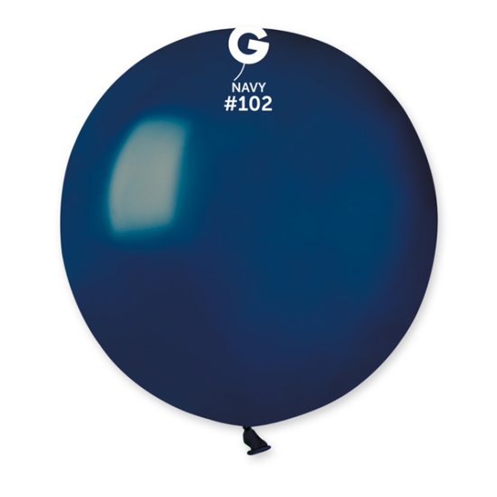 (image for) 19" Navy Blue Latex Balloons 25pk