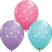 11" Special Assorted Contempo Stars Latex Balloons 25pk