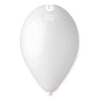 12" Classic White Latex Balloons 50pk