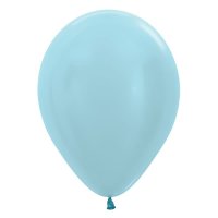 (image for) 12" Satin Blue Latex Balloons 50pk