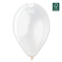 (image for) 13" Crystal Clear Latex Balloons 50pk