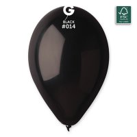 (image for) 13" Classic Black Latex Balloons 50pk