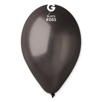 (image for) 12" Metallic Black Latex Balloons 50pk