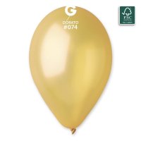 (image for) 12" Metallic Gold Latex Balloons 50pk