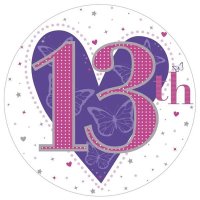13th Birthday Giant Party Badge