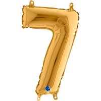 14" Grabo Gold Number 7 Air Fill Balloons