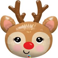 (image for) Red Nosed Reindeer Supershape Foil Balloons