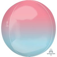 Pastel Pink & Blue Ombre Orbz Foil Balloons