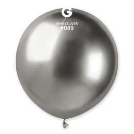 (image for) 19" Shiny Silver Latex Balloons 25pk