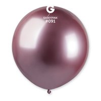 (image for) 19" Shiny Pink Latex Balloons 25pk