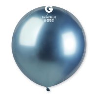 (image for) 19" Shiny Blue Latex Balloons 25pk