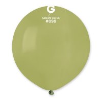 19" Olive Green Latex Balloons 25pk
