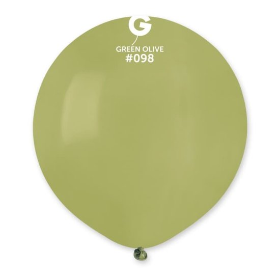 (image for) 19" Olive Green Latex Balloons 25pk