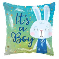 (image for) 18" It's A Boy Rabbit Eco Foil Balloons