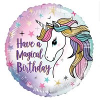 (image for) 18" Magical Birthday Unicorn Eco Balloons