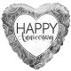 (image for) 18" Happy Anniversary Silver Ornaments Foil Balloons