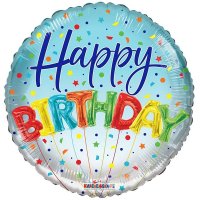 (image for) 18" Happy Birthday Balloons Eco Foil Balloons