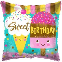 18" Sweet Birthday Eco Foil Balloons