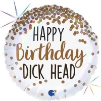 18" Happy Birthday Dick Head Foil Balloons