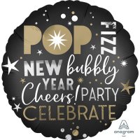 18" Satin Infused Celebrate The New Year Foil Balloons