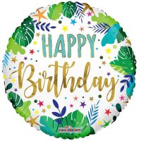 18" Happy Birthday Jungle Eco Foil Balloons