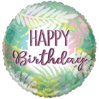 18" Happy Birthday Leaves Eco Foil Balloons