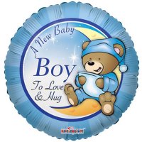 (image for) 18" A New Baby Boy Foil Balloons