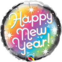 (image for) 18" Happy New Year Colourful Foil Balloons