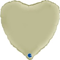 (image for) 18" Grabo Satin Olive Green Heart Foil Balloons