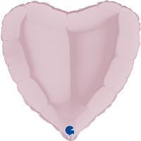 18" Grabo Pastel Pink Heart Shaped Foil Balloons