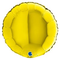 (image for) 18" Grabo Yellow Round Foil Balloons