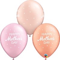 11" Mothers Day Petite Polka Dots Latex Balloons 25pk