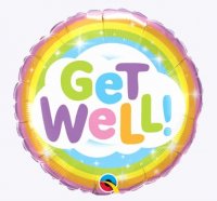 (image for) 18" Get Well Rainbow Foil Balloons